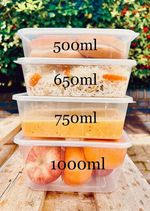 Plastic Food Containers with lids Reusable Takeaway Microwave Freezer Safe