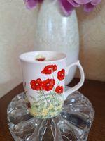 FENTON CHINA COMPANY Poppies & Butterflies English Bone China Mug