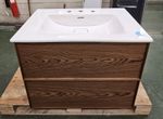 TL2818 VITRA 67370 M-LINE EDGE 2 DRAWER 80CM VANITY UNIT, WALNUT & BASIN