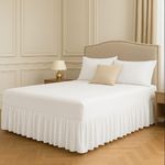 Polycotton Fitted Valance Sheet Bed Skirt 25cm Deep with 30cm All-Around Frill