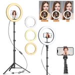 12" LED Ring Light with Tripod Stand Phone Mount for YouTube Makeup Video Live