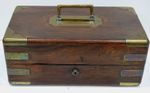 Antique Victorian 1880's mahogany/ leather writing box stationary vintage letter