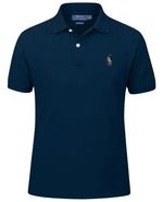 Mens Small Pony Logo Polo Shirt Short Sleeve Soft Finish Golf Casual Top