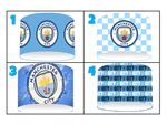MAN CITY blues CEILING LIGHT SHADE OR TABLE LAMPSHADE-4 DESIGNS-3 SIZES