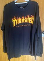 THRASHER MAGAZINE SHIRT LONG SLEEVE GENUINE VINTAGE SKATEBOARDING MERCH