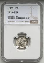 1920 Mercury Dime - NGC MS64 FB