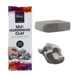 Self Hardening Air Drying Modelling Sculpting Clay for Art & Craft in Grey 500g 