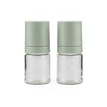 Progress Neutrals Glass Salt & Pepper Mill Set - Ceramic Grinding Mechanism