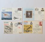 4 Flown RAF Some Signed First Day Covers and Inserts