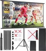 Portable Projector Screen Stand, Auction 100 Inch.