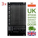 3x Eurorack Prototyping PCB Board by Siam Modular, black. FAST & FREE