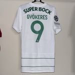 Sporting CP Lisbon 2023/24 Nike Away Football Shirt White Gyokeres 9 Mens Larg