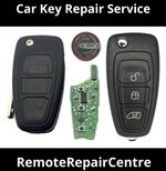 TRANSIT CUSTOM KEY REPAIR SERVICE REMOTE KEY FOB BATTERY + NEW CASE