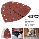 40X Abrasive Sanding Sheets For Bosch PSM 100A Detail Palm Sander 40-180 Grit UK