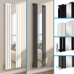 Designer Vertical Mirror Radiator Flat Panel Oval Column Central Heating Rads UK