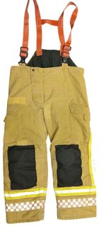 Fire Fighter Trousers Brown Leggings Brigade Uniform Emergency Service Grade B