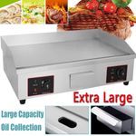 4400W Commercial Electric Griddle Hotplate Flat Grill Hot Plate Large Countertop