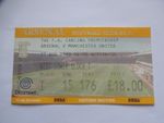 Ticket Stub - ARSENAL V MANCHESTER UNITED PREMIER LEAGUE - 1999-00