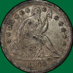 1840-O No Drapery Seated Liberty Half Dime Choice Extremely Fine XF+/AU #38121