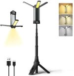 Rechargeable LED Work Light with Tripod Stand, Cordless Emergency Light, 6000mAh