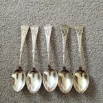 5 Tennis silver plated epns Teaspoons spoons Vintage 11.5cm Long BGSC