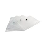 A5 Plastic Clear  Popper Document Wallets Stud Fastening