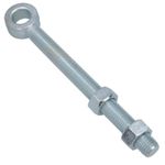 Swing Gate Long Eye Bolts Hinge + Nuts Adjustable Zinc Plated 12mm – 24mm