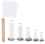 Auroh Candle Wicks with Sustainers – Pure Cotton Core | For DIY Candle Making