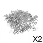 2 x 100pcs Floor Wall Replace Steel Needle Nails,.9mm