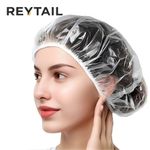 10-100Pcs Disposable Waterproof Shower Caps Plastic Elastic Bath Cap for Women