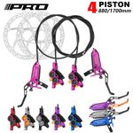 IIIPRO R3X4 MTB Bike 4-Pistons Hydraulic Disc Brake Set Front/Rear 880/1700mm