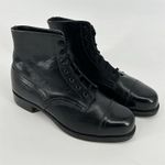 1940s Black Boots Oxford toe cap military unworn Deadstock WW2 womens Uk 6