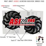 CU369 Aluminum Shroud Fan + Relay For 1967-72 CHEVY C/K C10/C20 K30 GMC TRUCK