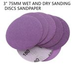Wet and Dry Sanding Discs Sandpaper Hook & Loop Pads/Tray Grit 60-10000# 3" 75mm