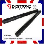 Diamond - 22mm Clip-On Handlebar Tubes - 22mm x 285mm - Black - Pair