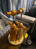 Vintage Wooden Double Twist Corkscrews Pack of 2