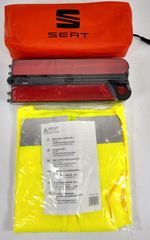 Seat Warning Triangle + Hi Vis Vest in Case GENUINE SEAT SAFETY BREAKDOWN KIT