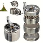 Nut & Hard Spice Grinder – Manual Crusher for Nutmeg, Ginger, Rock Salt & Pepper