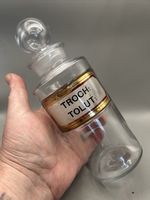 SUPERB VICTORIAN / EDWARDIAN CHEMIST SHOP ROUND POISON BOTTLE TROCH:TOLUT: