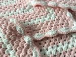 handmade Crochet baby blanket In Chenille Dk Yarn So Soft & Cuddly