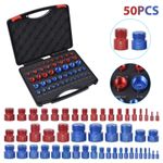 50Pc Inch & Metric Set Nut and Bolt Thread Checker Identifier Thread Gauges Box