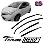 Wind Deflectors Fits Toyota Yaris Mk3 2011-2019 5-Door 4-Pcs Set Tinted Heko