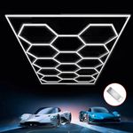 5/14 Hexagon LED Lighting Detailing Garage Home Workshop Retail Car With Border