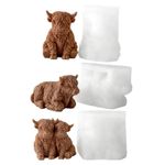 1x Highland Cow Shape Silicone Mold for Candle Soap, 3D Cow Animal Candle Mold