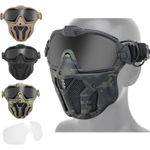Airsoft Full Face Mask Detachable Goggle Anti Fog Fan Tactical Paintball Gear
