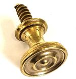 Small cast brass Regency capstan knob antique cupboard door drawer bureau pull