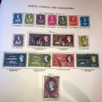 KENYA UGANDA TANGANYIKA 1960 COMPLETE SET OF 16 VALUES MIXTURE OF MINT AND USED