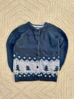 John Lewis Baby Christmas Cardigan 12–18 Months Blue Grey Nordic Fair Isle Tree 