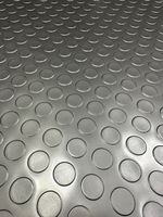 COIN PVC RUBBER GRAPHITE GREY FLOORING MATTING 2M WIDE X 2.5MM THICK