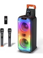 Karaoke Machine, Hukkmela Karaoke Machine Party Speaker for Adults with 2 Micro